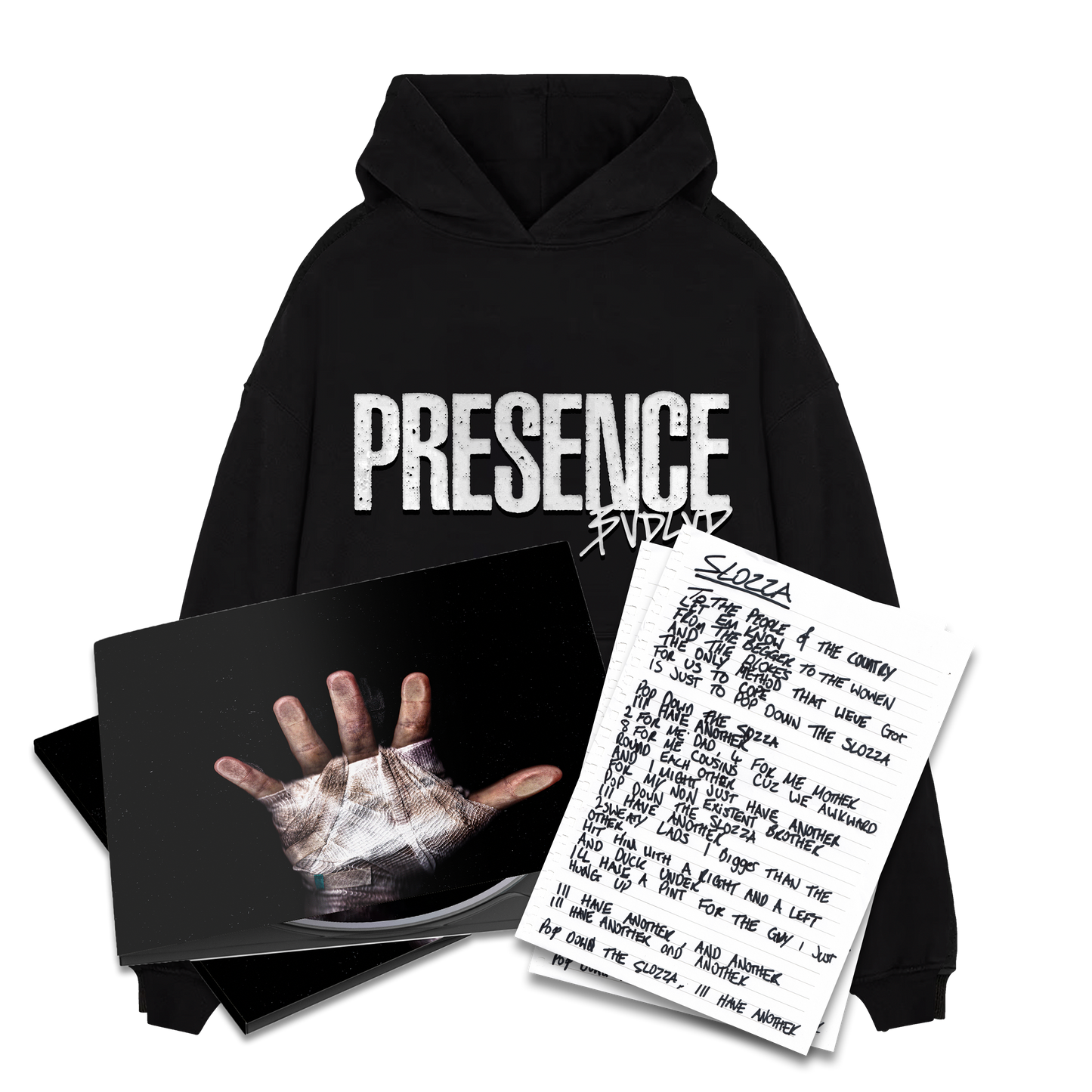 HOODIE & CD BUNDLE (FREE LYRIC SHEET) PRE-ORDER