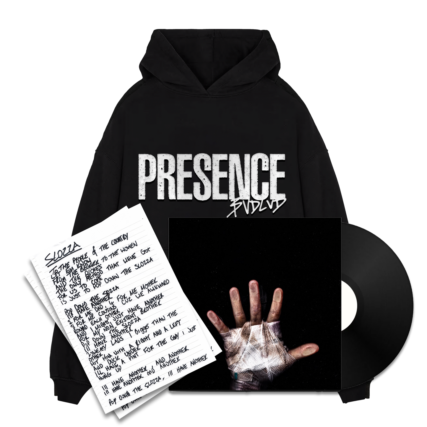 HOODIE & VINYL BUNDLE (FREE LYRIC SHEET) PRE-ORDER