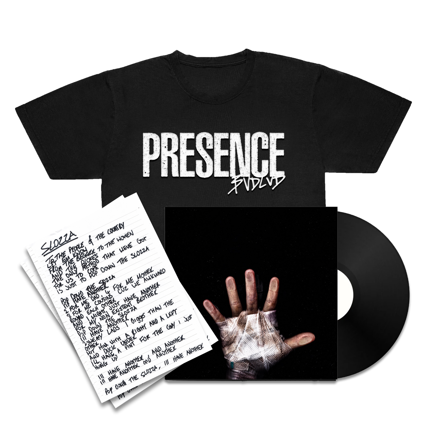 T-SHIRT & VINYL BUNDLE (FREE LYRIC SHEET) PRE-ORDER